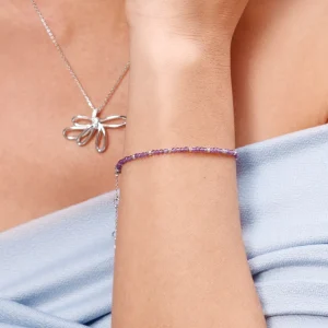 Armkette Serenity, Amethyst, 925 Sterlingsilber-LEAF Clearance
