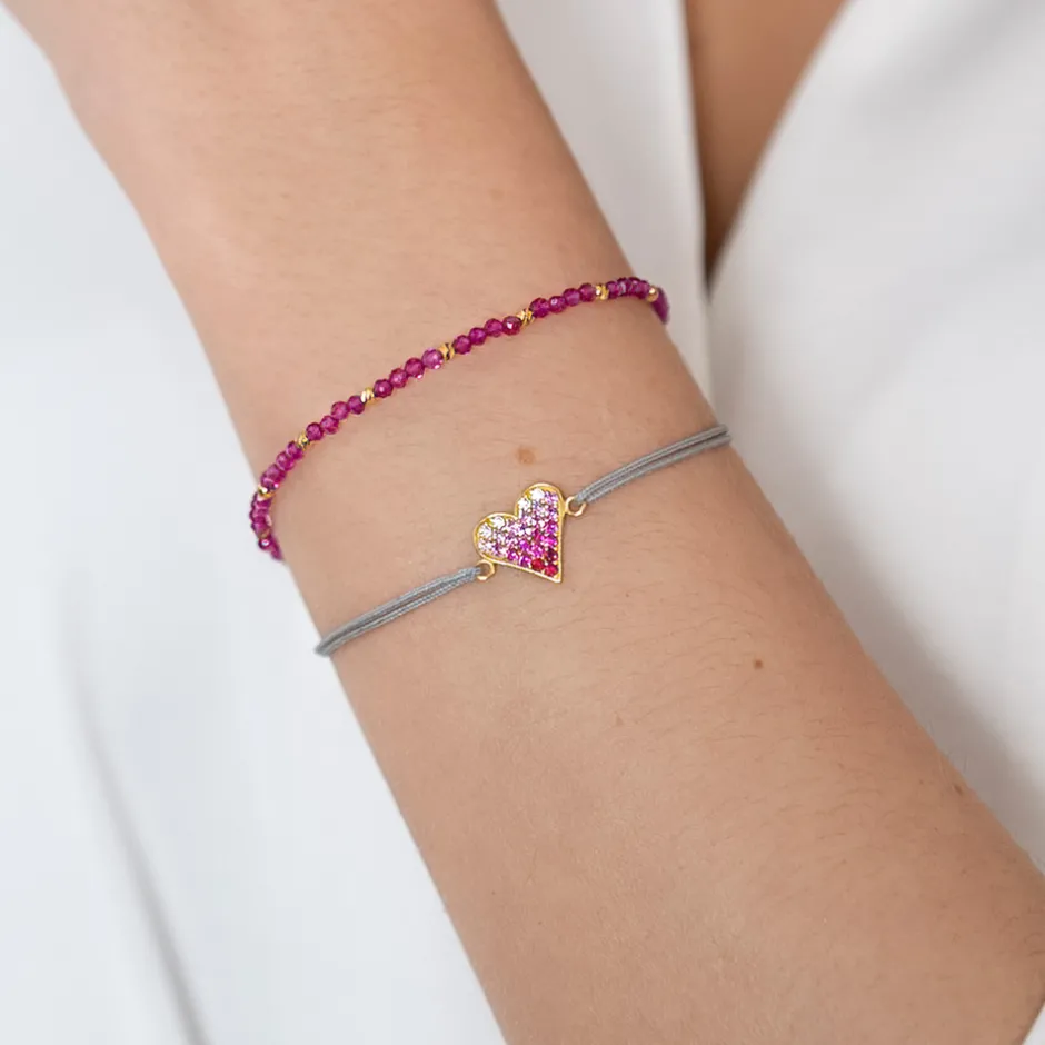 armkette_serenity_amethys_4-1.webp Armkette Serenity, Amethyst, 18 K Gelbgold vergoldet-LEAF Online