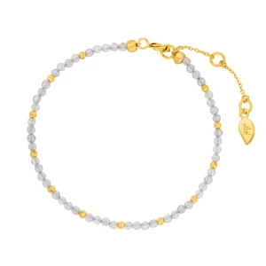 Armkette Serenity, Labradorit, 18 K Gelbgold vergoldet-LEAF Outlet
