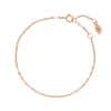 Armkette Shiny Twist, 14 Karat Rosegold-LEAF Clearance