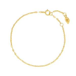 Armkette Shiny Twist, 14 Karat Gelbgold-LEAF Sale