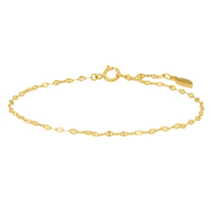 Armkette Shiny Twist, 14 Karat Gelbgold-LEAF Sale
