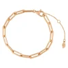 Armkette Square, 18 K Rosegold vergoldet-LEAF Hot