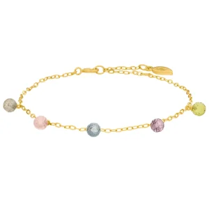 Armkette SWEET GEMS, 14 Karat Gelbgold-LEAF Fashion