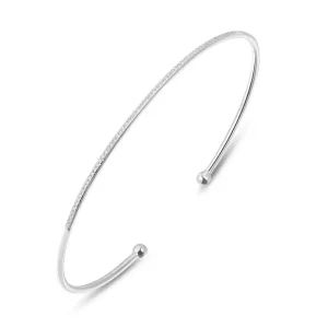 Armreif Circle mit Diamanten, 18 Karat Weißgold-LEAF New