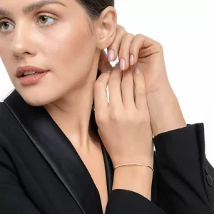 Armreif Circle mit Diamanten, 18 Karat Gelbgold-LEAF Discount