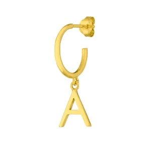 Buchstaben Creole, 18 K Gelbgold vergoldet, A-LEAF Best