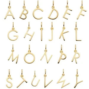 Buchstaben Creole, 18 K Gelbgold vergoldet, A-LEAF Best