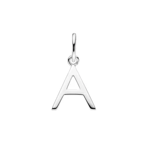 Buchstabenanhänger, 925 Sterlingsilber, A-LEAF New