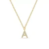 Buchstabenketten, 14 Karat mit Diamanten-LEAF Clearance