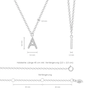 Buchstabenketten, 14 Karat mit Diamanten-LEAF Clearance