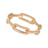 Chain Ring, 18 K Rosegold vergoldet, Gr.52-LEAF Fashion