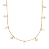 Choker CRYSTAL, 18 Karat Rosegold vergoldet-LEAF Best
