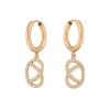 Creole Brezn mit Zirkonia, 18 K Rosegold vergoldet-LEAF Clearance
