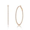 Creole Circle L mit Diamanten, 45mm, 18 Karat Rosegold-LEAF Sale
