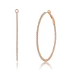 Creole Circle XL mit Diamanten, 50mm, 18 Karat Rosegold-LEAF Discount