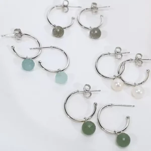Creole Flying Gem, Perle, 925 Sterlingsilber-LEAF Outlet