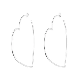 Creole Herz, 60mm, 925 Sterlingsilber-LEAF Clearance