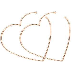 Creole Herz, 60mm, 18K Rosegold vergoldet-LEAF Discount
