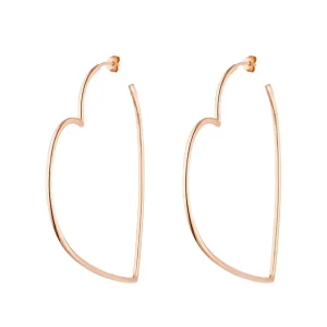 Creole Herz, 60mm, 18K Rosegold vergoldet-LEAF Discount