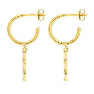 Creole ICE CUBE, 18 K Gelbgold vergoldet-LEAF Best