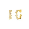 Creole ICE CUBE, Zirkonia, 18 K Gelbgold vergoldet-LEAF Sale