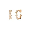 Creole ICE CUBE, Zirkonia, 18 K Rosegold vergoldet-LEAF Clearance