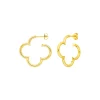 Creole Kleeblatt, 25mm, 18 K Gelbgold vergoldet-LEAF Discount