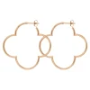 Creole Kleeblatt, 50mm, 18 K Rosegold vergoldet-LEAF Best