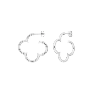 Creole Kleeblatt, 25mm, 925 Sterlingsilber-LEAF Best