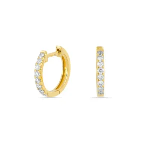 Creole mit Diamanten, 18 Karat-LEAF Discount