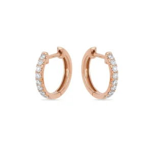 Creole mit Diamanten, 18 Karat-LEAF Clearance