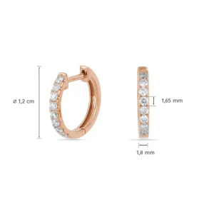Creole mit Diamanten, 18 Karat-LEAF Clearance