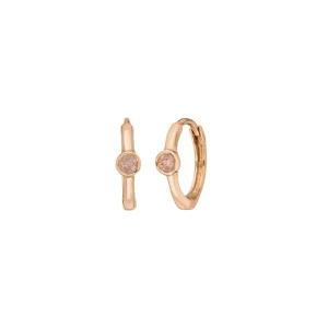 Creole One Gem, Rosenquarz, 18 K Rosegold vergoldet-LEAF Clearance