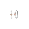 Creole One Gem, Rosenquarz, 925 Sterlingsilber-LEAF Outlet