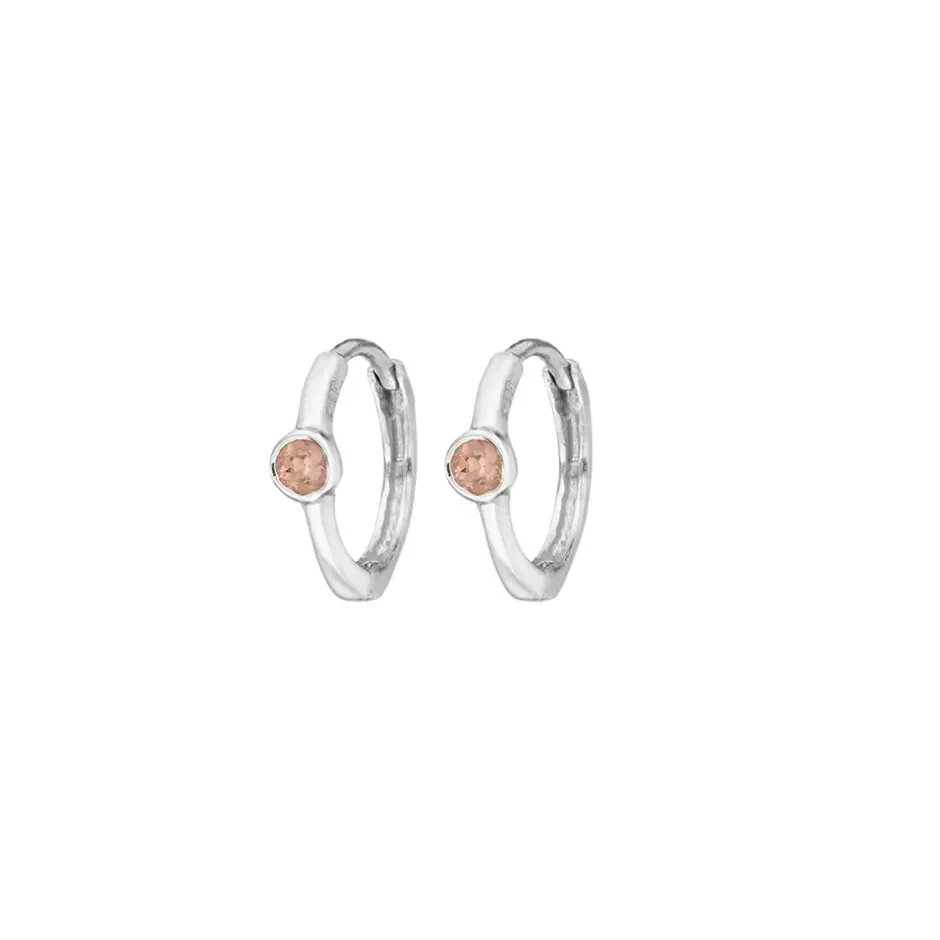 creole_one_gem_rosenquarz_1.webp Creole One Gem, Rosenquarz, 925 Sterlingsilber-LEAF Outlet