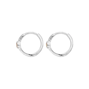 Creole One Gem, Rosenquarz, 925 Sterlingsilber-LEAF Outlet