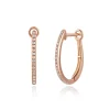Creole Oval S mit Diamanten, 18 Karat Rosegold-LEAF Clearance
