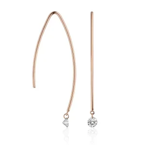 Creole Pure M Diamant 18 Karat Roségold-LEAF New