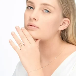 Creole Pure M Diamant 18 Karat Roségold-LEAF New