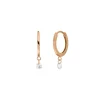 Creole PURE mit Diamanten, 18 Karat Rosegold-LEAF Hot