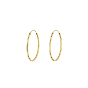 Creole Pure, 30mm, 18K Gelbgold vergoldet-LEAF Fashion