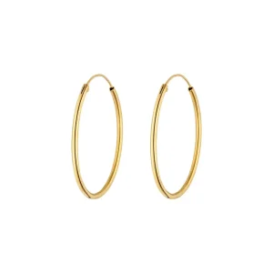 Creole Rund L, 40mm, 14 Karat Gelbgold-LEAF Online