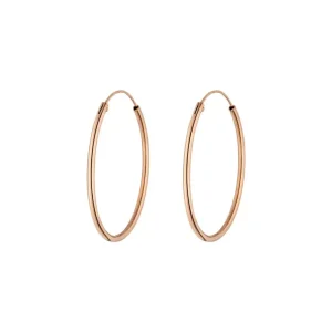 Creole Rund L, 40mm, 14 Karat Rosegold-LEAF Discount