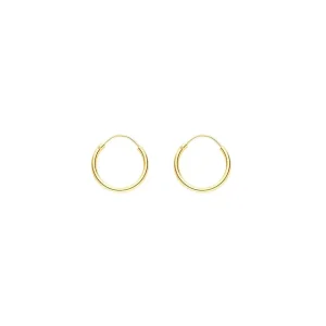 Creole Rund S, 15mm, 14 Karat Gelbgold-LEAF Best