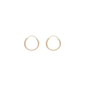 Creole Rund S, 15mm, 14 Karat Rosegold-LEAF Best