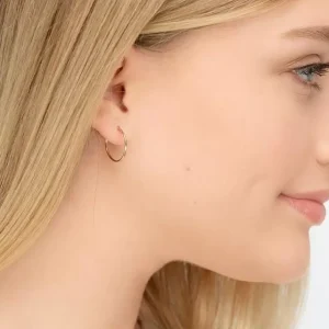 Creole Rund S, 15mm, 14 Karat Rosegold-LEAF Best