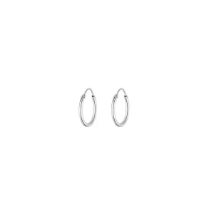 Creole Rund S, 15mm, 14 Karat Weißgold-LEAF Online