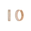 Creole Shiny mit Zirkonia, 18 K Rosegold vergoldet-LEAF Best