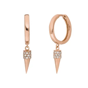 Creole Single Stud, 18 K Rosegold vergoldet-LEAF Online